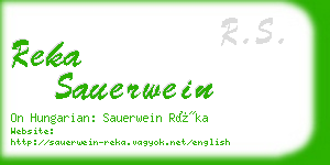 reka sauerwein business card